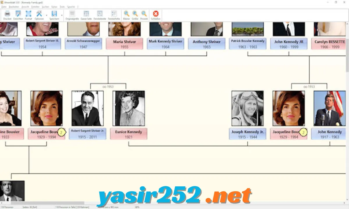 Ahnenblatt genealogy software interface