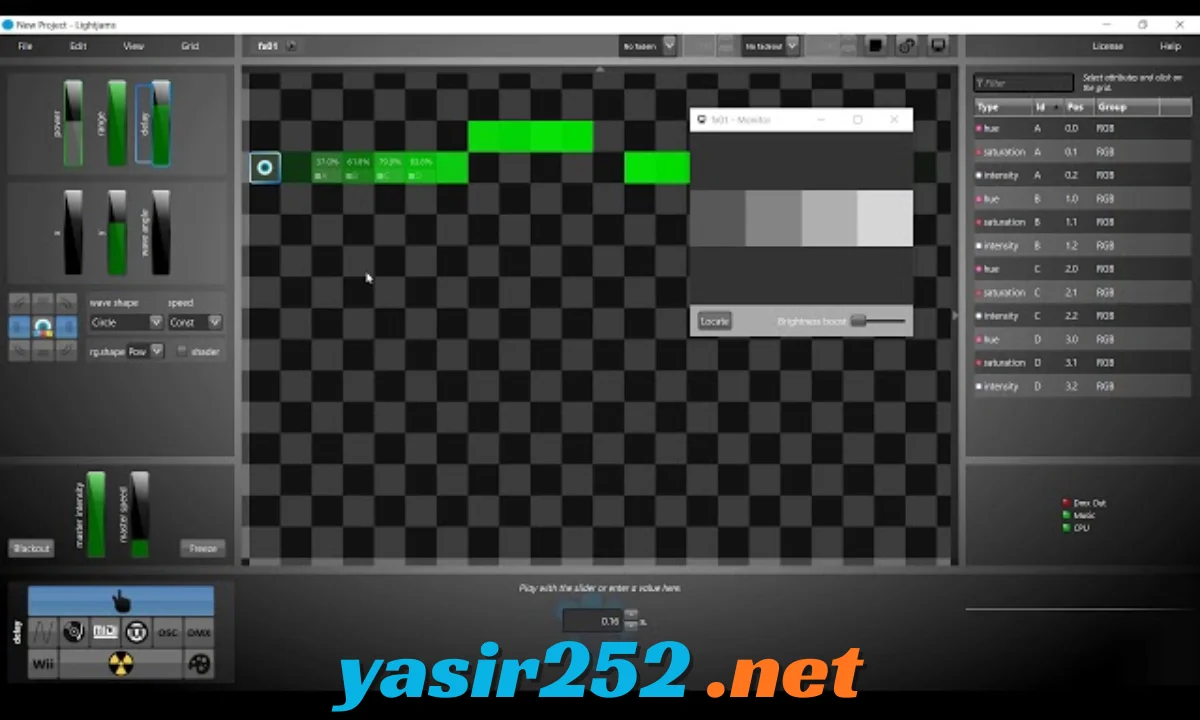 Lightjams sequence dan lighting effects