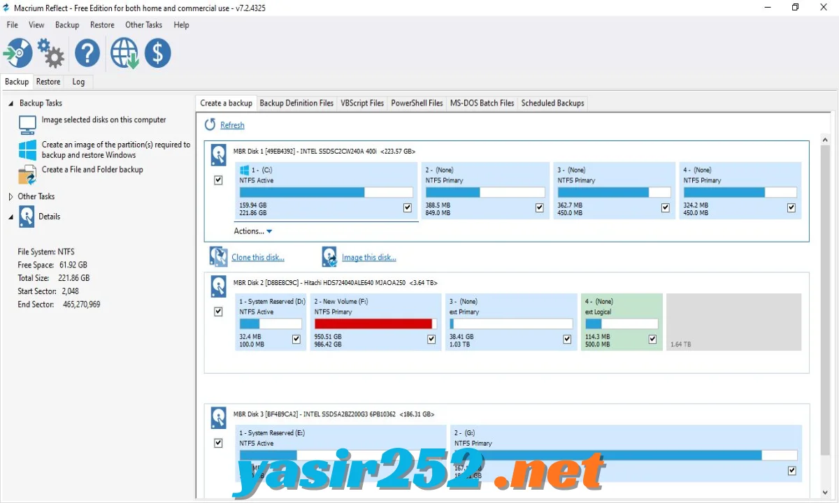 Macrium Reflect system backup