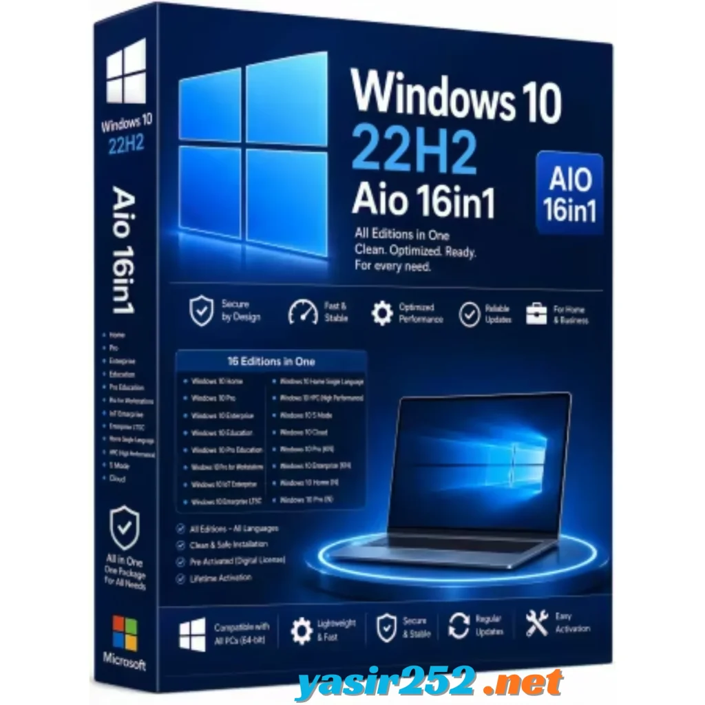 Windows 10 Pro 22H2 media instalasi