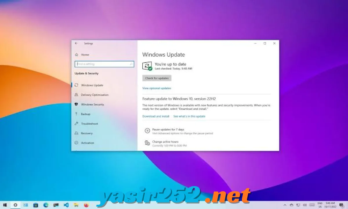 Windows 10 Pro 22H2 versi 64 bit
