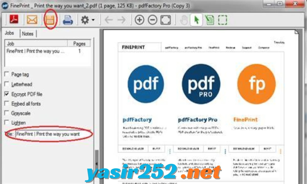 PDFfactory Pro untuk Windows