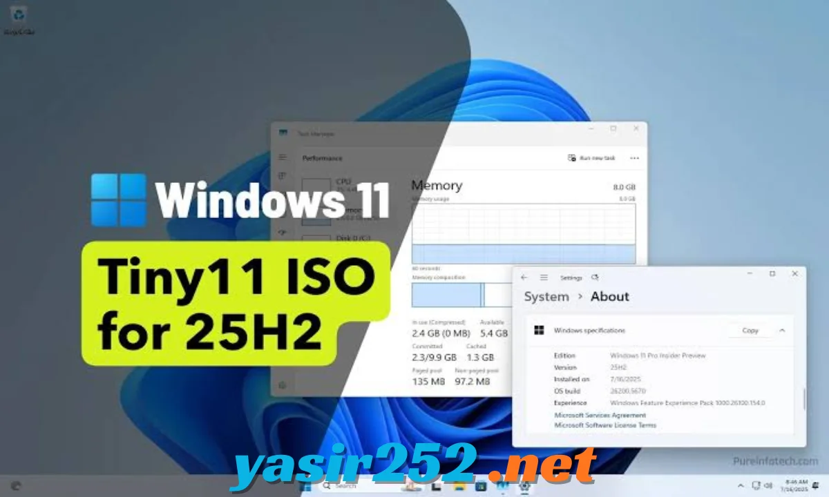 Tiny11 Core 25H2 Windows 11 ringan