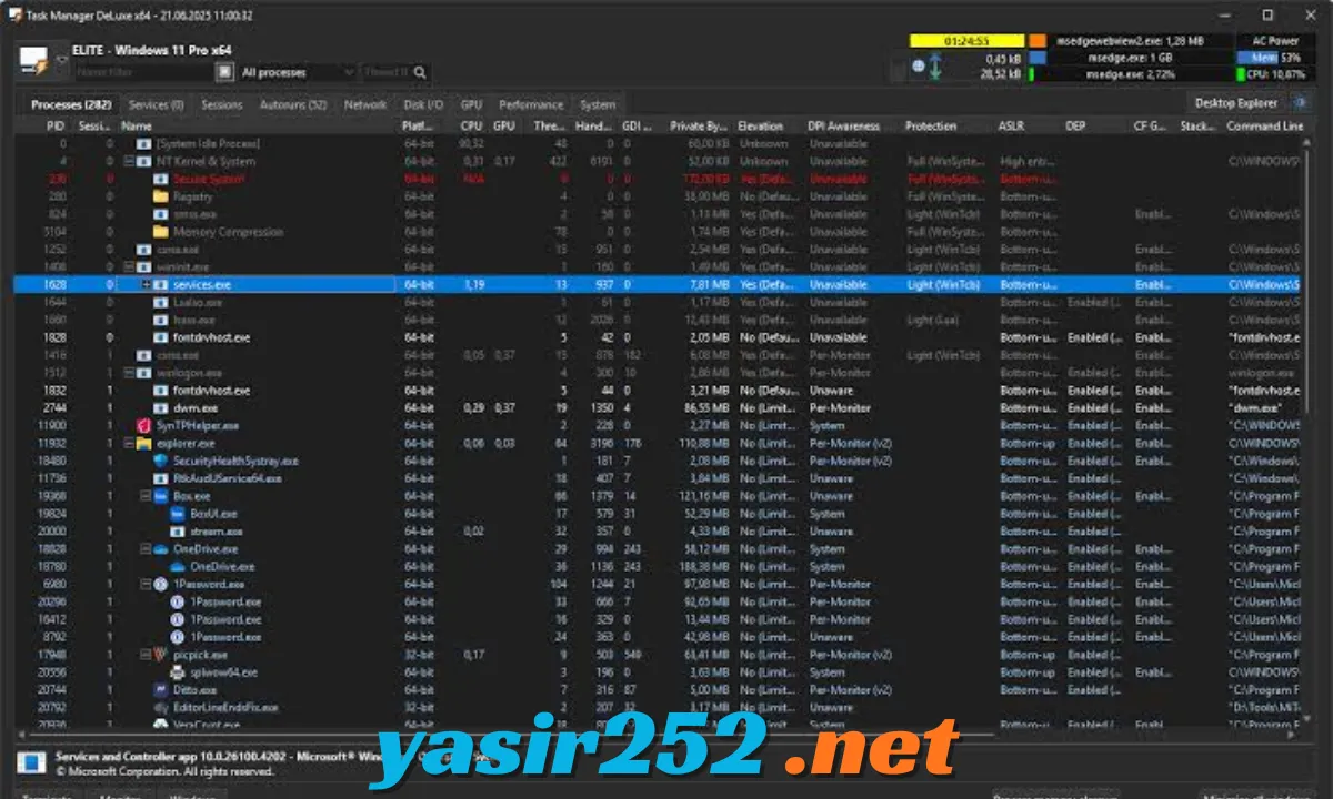 MiTeC Task Manager DeLuxe untuk Windows