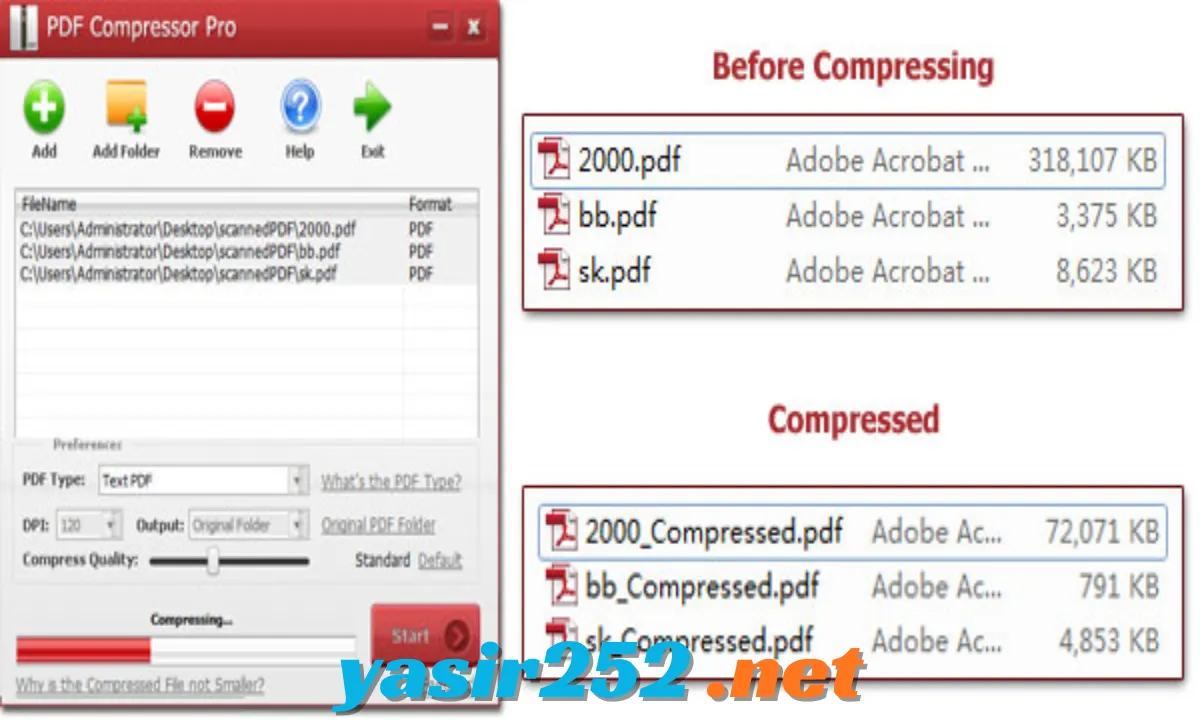 PDF-compress Professional software kompres PDF