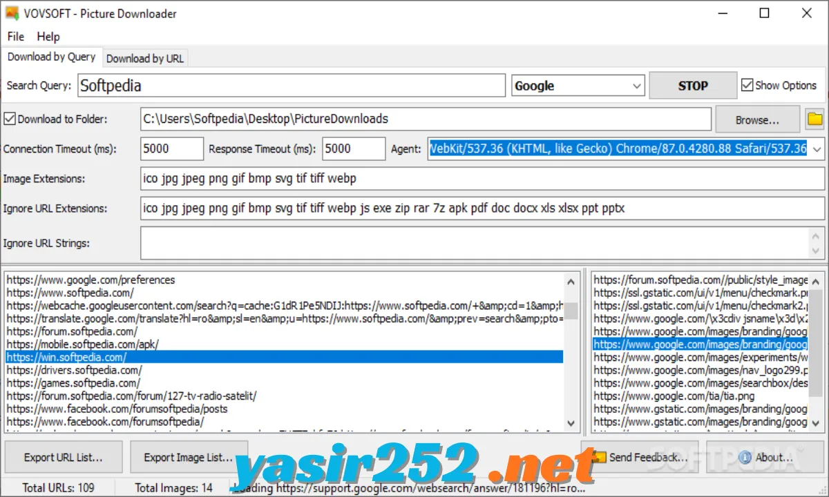 Tampilan utama VovSoft Batch URL Downloader